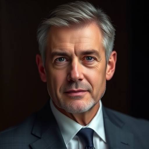 Portrait of Mr. Alistair Finch, a distinguished businessman